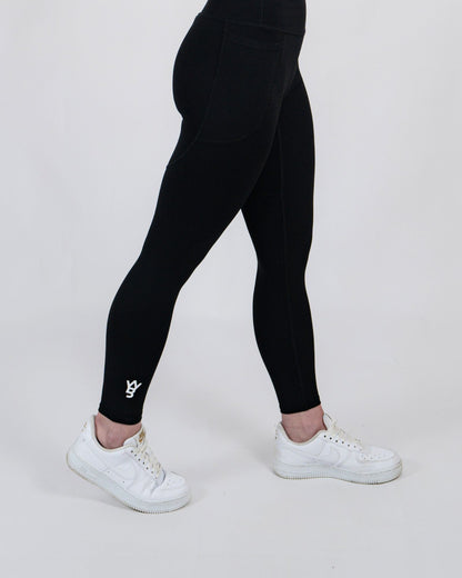 High Waisted Legging Met Zijzakken